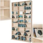 tectake&reg; CD DVD Regal, in Holzoptik, h&ouml;henverstellbare und herausnehmbare