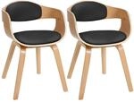 CLP 2er-Set Esszimmerst&uuml;hle Kingston, ergonomisch mit gepolsterter...