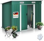 KESSER&reg; - Ger&auml;tehaus L Metall 4 m&sup3; mit Fundament 194x112x181 cm 2x Schiebet&uuml;r