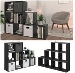 Vicco Treppenregal Raumteiler B&uuml;cherregal 9 F&auml;cher Anthrazit Stufenregal Regal