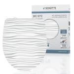 Sch&uuml;tte Duroplast HG WC Sitz WHITE WAVE, Hochgl&auml;nzende mit Absenkautomatik und