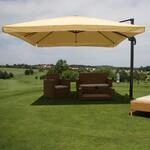 Ampelschirm MCW-A96, Gastronomie, 3x3m (&Oslash;4,24m) Polyester Alu/Stahl 23kg ~ Flap,