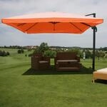 Gastronomie-Ampelschirm MCW-A96, 3,5x3,5m (&Oslash;4,95m) Polyester/Alu 25kg ~ Flap,