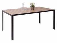 Gartentisch MCW-F90, Tisch Bistrotisch, WPC-Tischplatte 160x90cm ~ hellbraun