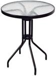 VCM Bistrotisch mit Glasplatte Glastisch Gartentisch Terrassentisch Tisch