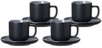 Ritzenhoff & Breker Espressotassen mit Untertassen Jasper 100 ml 4er Set