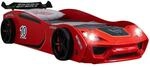 TRAUMM&Ouml;BEL Autobett TURBO V2 Rot Kinderbett im Rennwagen-Design mit Lattenrost