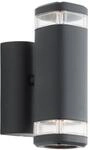 BRILLIANT Jandy Au&szlig;enwandleuchte 2flg Up/Down eckig schwarz 2x PAR51, GU10, 18W,