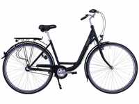 HAWK City Wave Premium Black Damen 26 Zoll - Fahrrad mit 3-Gang Shimano