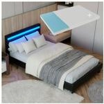 Juskys Polsterbett Paris 90x200 cm schwarz mit Matratze &ndash; Einzelbett +