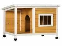 PawHut Hundehütte mit Terrasse für kleinere Hunde orange 85,5L x 62B x 60H cm