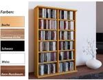 VCM Holz CD DVD Stand Regal CD Regal mit Platz f&uuml;r 300 CDs oder 130 DVDs oder