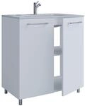 VCM 2-tlg. Waschplatz Waschtisch Waschbecken Unterschrank Breite 80 cm Badm&ouml;bel