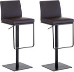 CLP 2er Set Barhocker Panama Mit Kunstlederbezug I H&ouml;henverstellbarer Barstuhl...