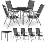 Juskys Aluminium Gartengarnitur Milano Gartenm&ouml;bel Set mit Tisch und 4 St&uuml;hlen