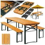 KESSER&reg; Bierzeltgarnitur 3 teilig Gartenm&ouml;bel-Set Klappbar 170 x 46 x 75cm 2X