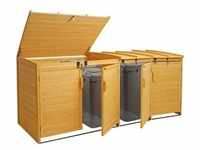 XL 4er-/8er-Mülltonnenverkleidung MCW-H75b, Mülltonnenbox, erweiterbar