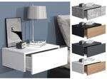VCM Nachtschrank Wandschublade Wandboard Nachttisch Ma&szlig;e ca. H. 15 x B. 45 x