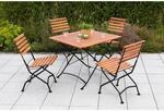 Merxx Schlossgarten Set 5tlg. Tisch Klapptisch