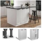 Vicco Regalinselunterschrank K&uuml;chenschrank K&uuml;chenm&ouml;bel Fame-Line Landhaus Wei&szlig; 60