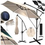 KESSER&reg; Alu Ampelschirm LED Solar + Abdeckung mit Kurbelvorrichtung UV-Schutz