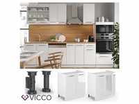 VICCO Spülenunterschrank 80 cm Weiß Küchenzeile Unterschrank Fame