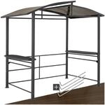 tectake&reg; Grillpavillon, gute Luftzirkulation, mit 2 Gitterablagen und