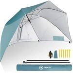 HOMECALL Strandmuschel mit umbrella system, UV-resistentes 50+ Umfunktionieren, f&uuml;r