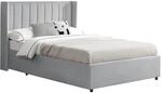 Juskys Polsterbett Savona 120x200 cm mit Stauraum, Lattenrost, Samt-Bezug, bis 250 kg