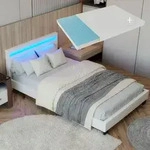 Juskys Polsterbett Paris 90x200 cm wei&szlig; mit Matratze &ndash; Einzelbett +