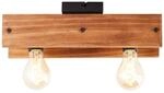 BRILLIANT Lampe, Calandra Deckenleuchte 2flg schwarz/holzfarbend, 2x A60, E27, 42W,