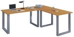 VCM VCM Holz Schreibtisch Eckschreibtisch schlicht 130x130 L Form links oder