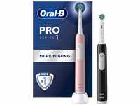 Oral-B Elektrische Zahnbürste Pro 1 Black/Pink mit 2. Handstück