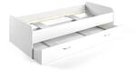 VitaliSpa Bett Enzo Jugendbett mit G&auml;steliege Funktionsbett 90x200 cm Wei&szlig;
