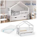 VitaliSpa Design Kinderbett 140x70 Babybett Jugendbett mit Schublade Lattenrost