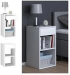 Vicco Nachttisch Beistelltisch Nachtschrank Dany wei&szlig; Nachtkommode f&uuml;r Faltbox
