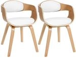 CLP 2er-Set Esszimmerst&uuml;hle Kingston, ergonomisch mit gepolsterter R&uuml;ckenlehne,