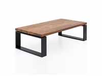 FineBuy Couchtisch Holz Sofatisch mit Metallgestell Wohnzimmertisch Tisch