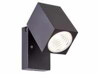 BRILLIANT Burk LED Außenwandstrahler schwarz 1x LED integriert, 6W LED integriert,