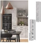 Vicco Apothekerhochschrank K&uuml;chenschrank K&uuml;chenzeile R-Line 30 cm Wei&szlig; Beton