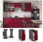 Vicco Apothekerunterschrank 30 cm Bordeaux Hochglanz K&uuml;chenschrank Apothekerschrank