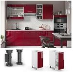 Vicco Apothekerunterschrank 30 cm Bordeaux Hochglanz K&uuml;chenschrank Apothekerschrank