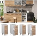 Vicco Apothekerunterschrank K&uuml;chenschrank K&uuml;chenzeile R-Line 30 cm Wei&szlig; Sonoma