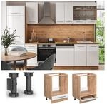 Vicco Herdumbauschrank K&uuml;chenschrank K&uuml;chenm&ouml;bel Fame-Line Eiche Wei&szlig; modern 60