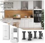Vicco Mikrowellenumbauschrank K&uuml;chenschrank K&uuml;chenm&ouml;bel Fame-Line Wei&szlig; 60 cm