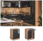 Vicco Schubunterschrank K&uuml;chenschrank K&uuml;chenzeile R-Line 60 cm Goldkraft Anthrazit