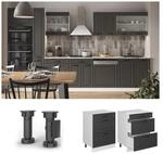 Vicco Schubladenunterschrank K&uuml;chenschrank K&uuml;chenzeile R-Line Landhaus 60 cm Wei&szlig;