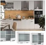 Vicco H&auml;ngeglasschrank 80 cm FAME Line K&uuml;chenschrank K&uuml;chenzeile Landhaus Wei&szlig;
