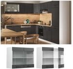 Vicco H&auml;ngeglasschrank K&uuml;chenschrank K&uuml;chenzeile Landhaus R-Line 80 cm