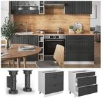 Vicco Schubladenunterschrank K&uuml;chenschrank K&uuml;chenm&ouml;bel Fame-Line Landhaus Wei&szlig;